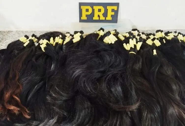 PRF apreende mala com 18 kg de cabelo humano em ônibus em Miranda