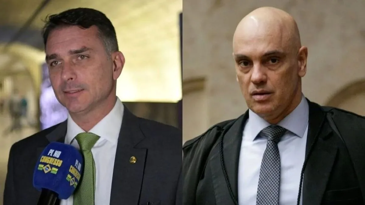 Flávio Bolsonaro acusa Alexandre de Moraes de atuar como articulador político de Lula